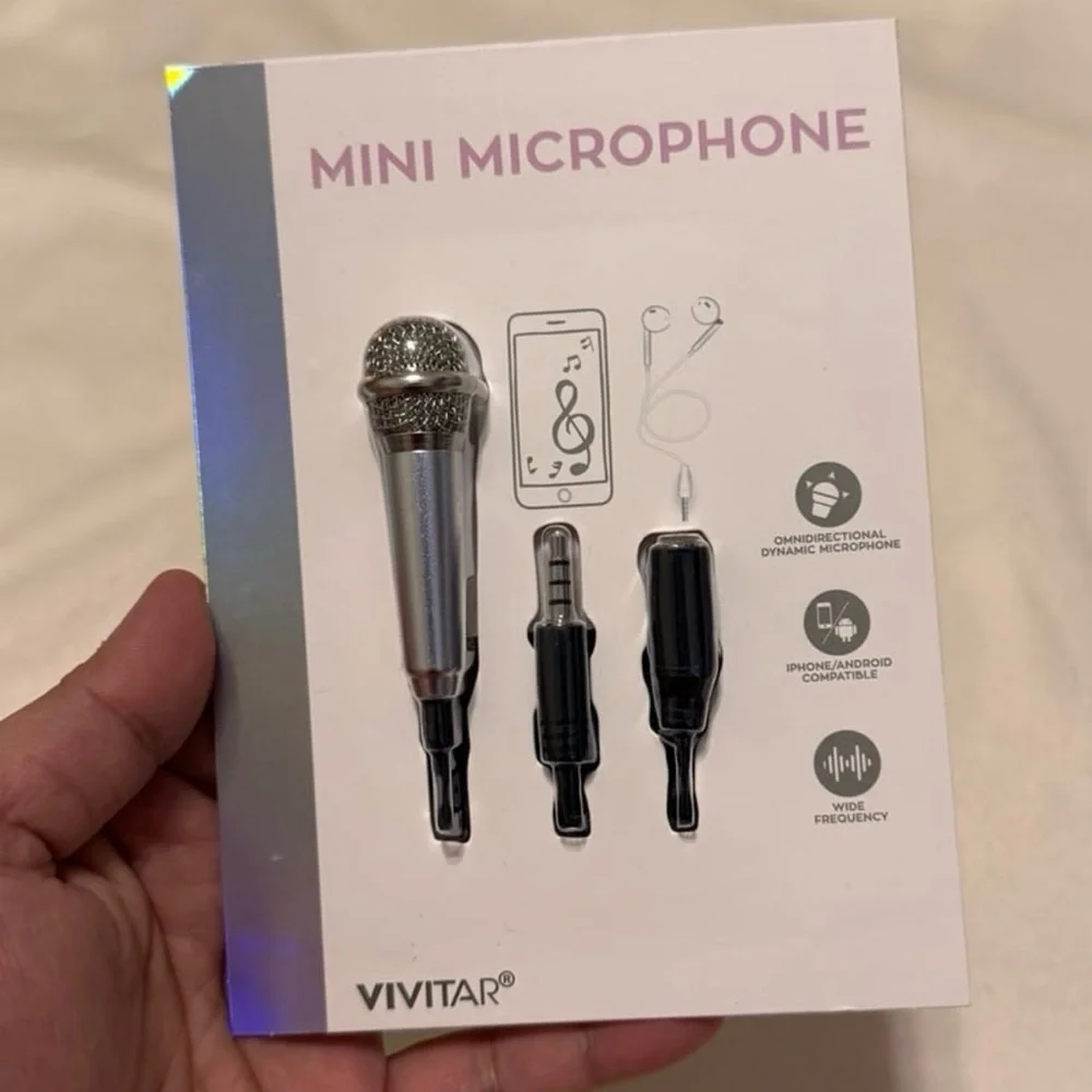 Vivitar Silver Portable Mini Microphone, Product Length 1 inch